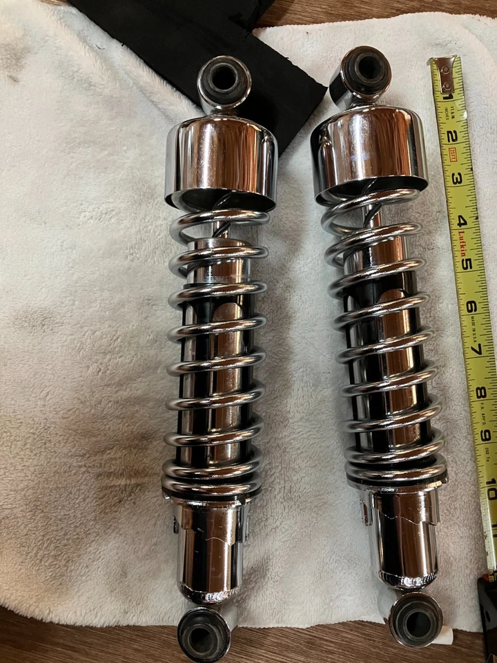 harley davidson 883 1200 sportster chrome rear shocks 11 3/4 cc - Image 4 of 4
