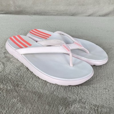 adidas Flip Flop Sandals Womens Size 10 Pink Foam Comfort Beach NEW