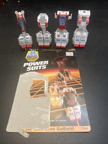 Vintage Tonka Gobots Power Suit 1985 Complete W/Cardback GB-P1 GB-P2 GB-P3 GB-P5