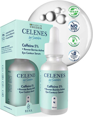 Serum Visage & Contour Des Yeux anti Rides - 5% Caféine+Sorbier, Antioxydant & a