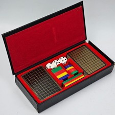 Set Gioco Vintage "Privilège" Carte d'Oro Dadi Fiches - Box con Difetti 22 cm