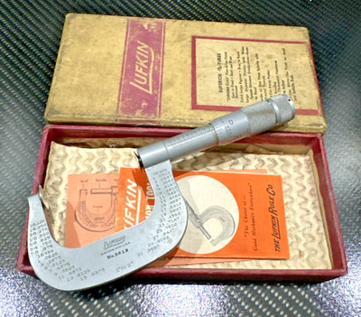 1-2'' Lufkin USA Disc Flange Micrometer Machinist Tool Maker Inspection