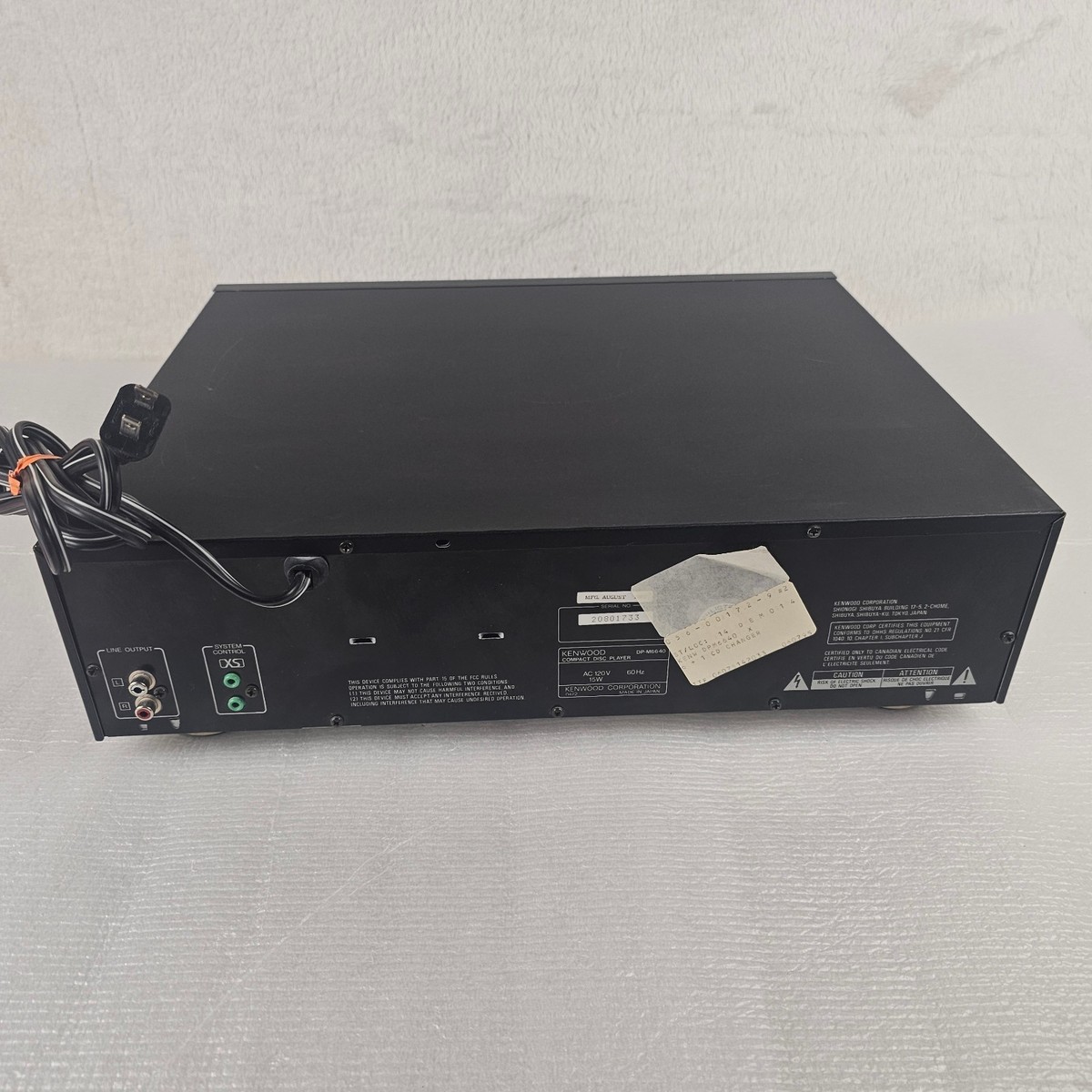 Kenwood DP-M6640 Multiple Compact Disc Player 6-Disc Magazine CD