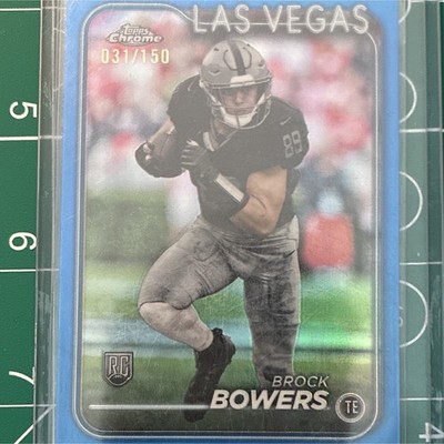 Topps 2024 Chrome Brock Bowers RC #207 Las Vegas Raiders 031/150