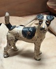 VINTAGE ANTIQUE HUBLEY DOOR STOP WIRE HAIRED TERRIER GREAT PAINT ESTATE-FREESHIP — photo 1