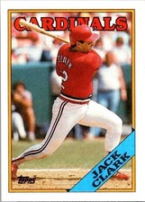 Jack Clark St. Louis Cardinals 100 Topps 1988 Baseball Card