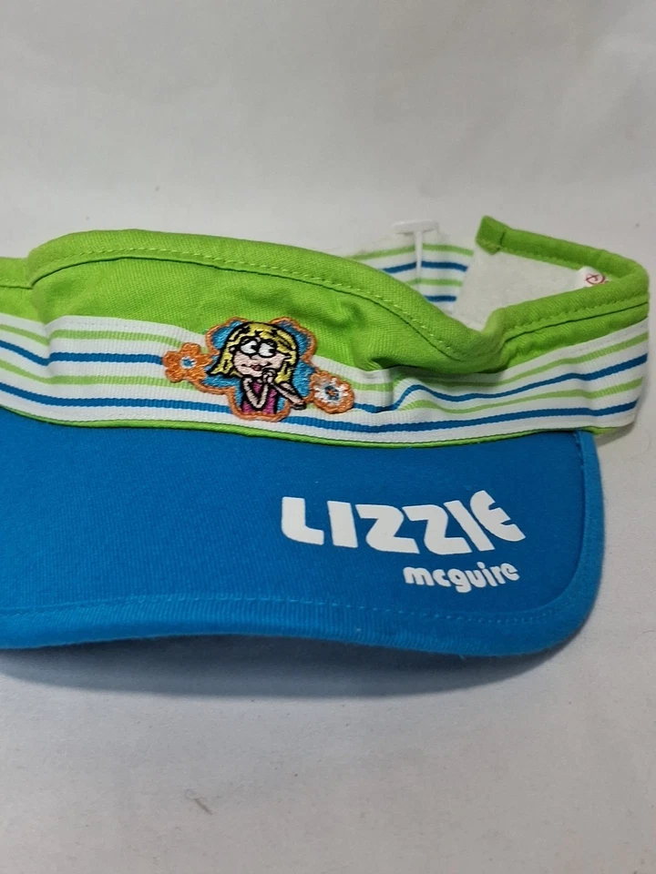 罕见迪士尼商店 Lizzie McGuire Visor,女孩,蓝色和绿色,青少年,可调节。 — 第 2/4 张图片