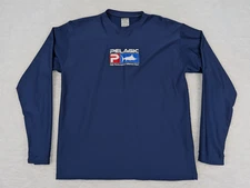 Pelagic Shirt Men's L Navy Blue Long Sleeve Nylon Fishing Activewear USA