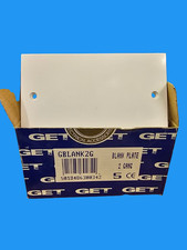 Box of 5 GET 2 Gang Blank Plate White