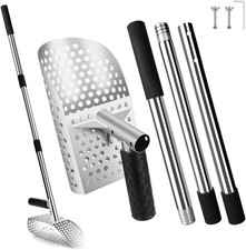 Sand Scoop for Metal Detecting,Heavy Duty Stainless Steel Metal Detector Scoop w