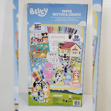 DISBEY BLUEY BIG ACTIVITY KIT SUPER SKETCH CREATE DECORATE 30 STICKERS