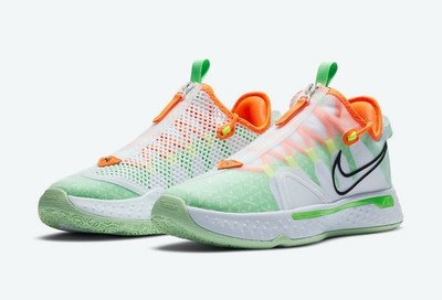 Nike PG 4 Gatorade White Green Orange GX Basketball Shoes CD5078-100 Men's NEW