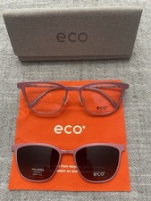 Gafas negativas de carbono rosa ecológico con clip magnético polarizado | 53 mm