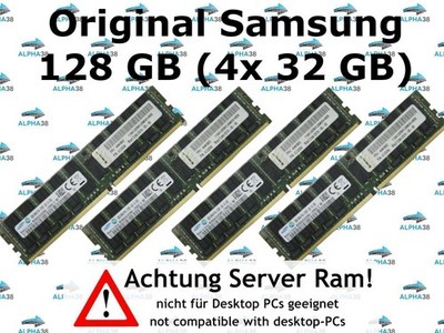 Samsung 128 GB (4x 32 GB) LRDIMM ECC DDR4-2133 Supermicro X10SRH-CF Server RAM