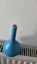 Chinese Monochrome Turquoise Blue Porcelain Bottle Vase 17cm