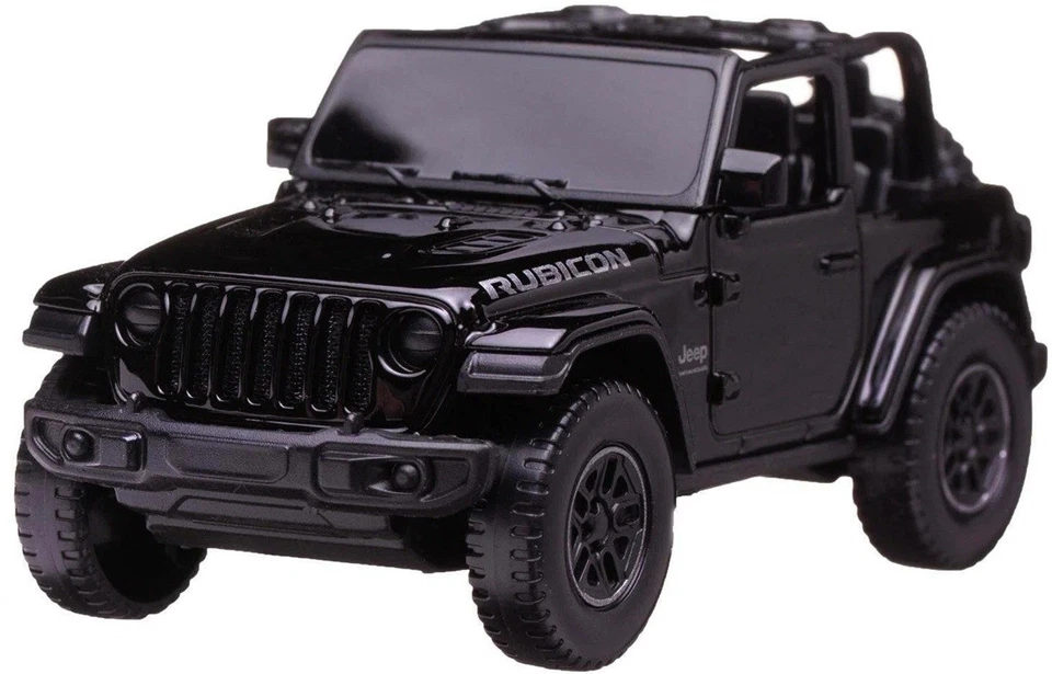 Auto pressofusa Rastar Jeep Wrangler Rubicon nera scala 1:43 4 pollici in... - Immagine 3 di 4