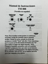 TM 808 METAL DETECTOR BIANCO SPAGNOLO MANUALE ISTRUZIONI SPEDIZIONE GRATUITA