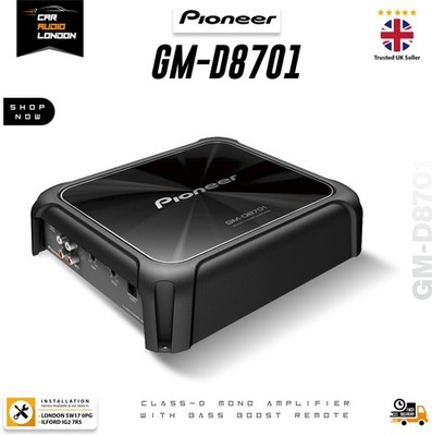 Pioneer GM-D8701 Monoblock 1600W Class-FD Car Amplifier with Bass Boost Remote