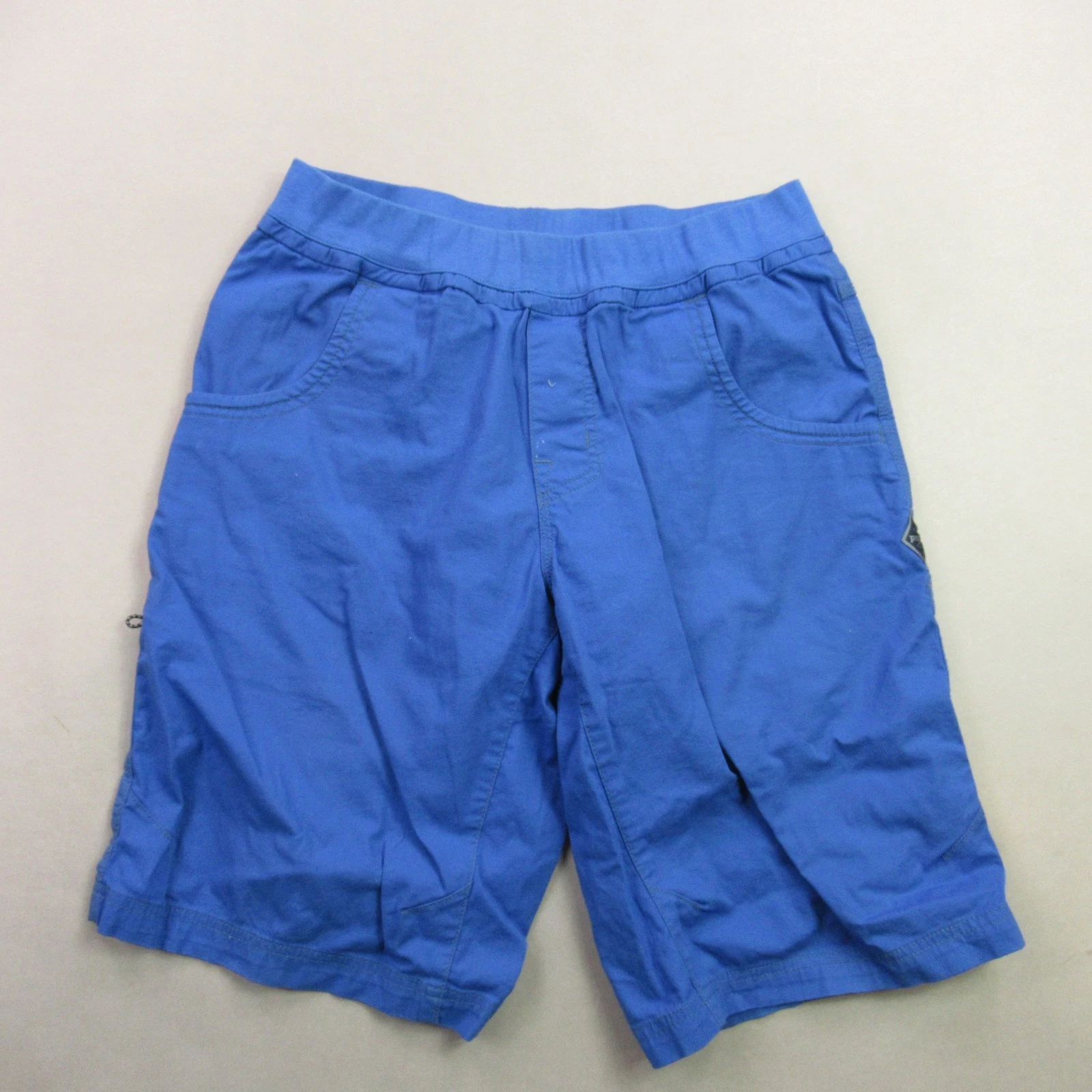 prAna Men's Size M Blue Outdoor Hiking Shorts 11" Inseam Drawstring Chino M