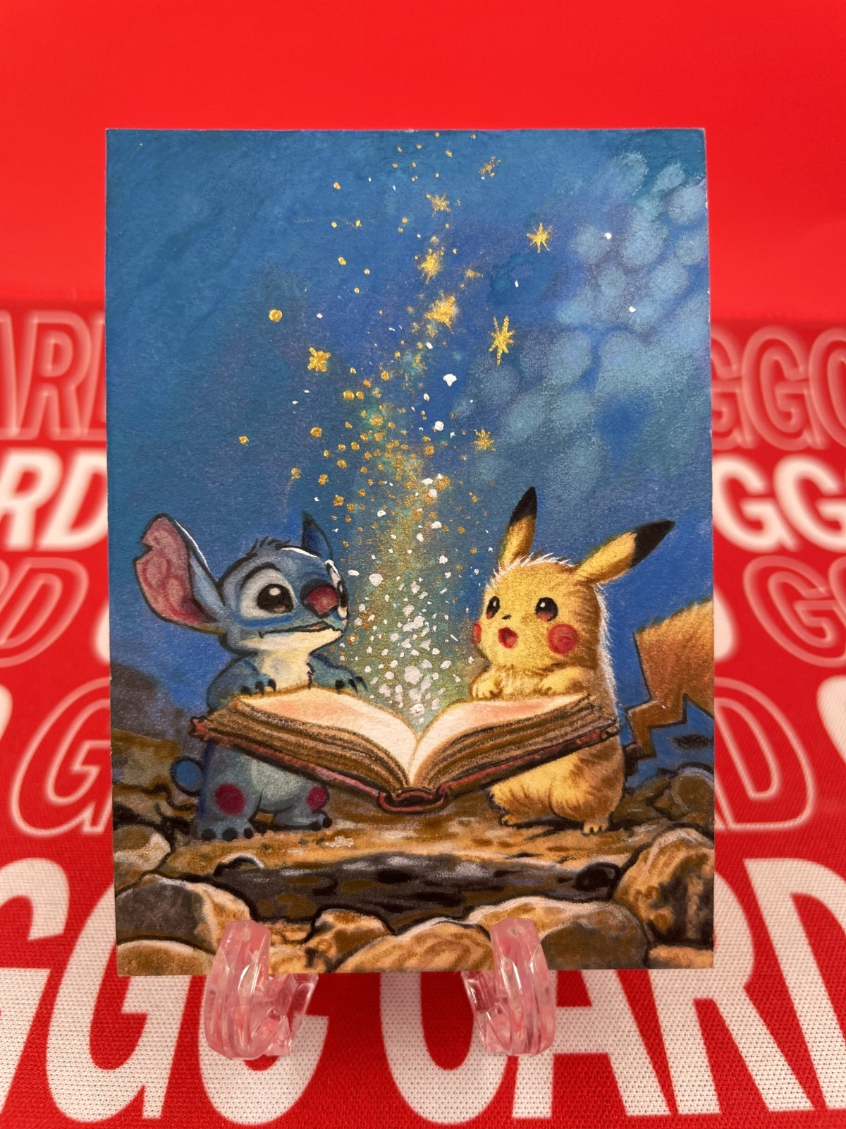 GGC Studio Pokémon Pikachu & Stitch Artist Hand Drawn Auto Sketch Card 1/1