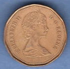 1989 Canada Coin One Dollar Queen Elizabeth II/Ob.-Loon Circulated Bronze [Z175]