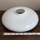 Vtg 10” White Milk Glass Oil Lamp Shade Kerosene Sinumbra Astral Solar 8” Fitter