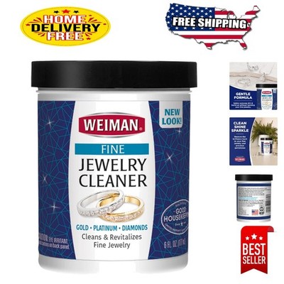 Weiman Fine Jewelry Cleaner Liquid 6 Oz - Revitalize Gold, Platinum & Gems