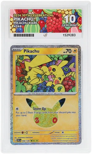 Pikachu 048/128 ACE graded card