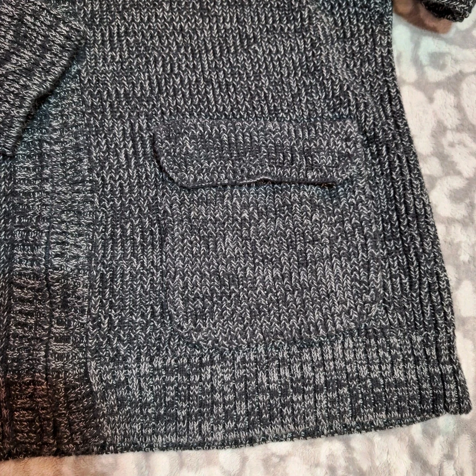 Cárdigan Suéter Alfani Para Hombres Negro Marl Peso Pesado Cremallera Frontal Talla M Calce Regular Foto 3 de 4
