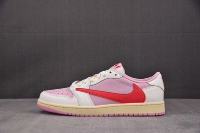Air J*rdan 1 Retro Low  Travis Scott Sail Tropical Pink  IQ7604-101 Men's Size