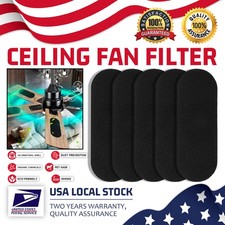 5x Ceiling Fan Blade Filters 3MM Unscented Activated Carbon Filter Easy to Stick