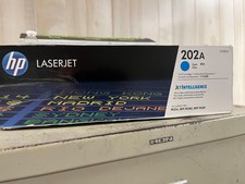 HP 202A Cyan Toner Cartridge, CF501A open box - sealed inner pack NEW