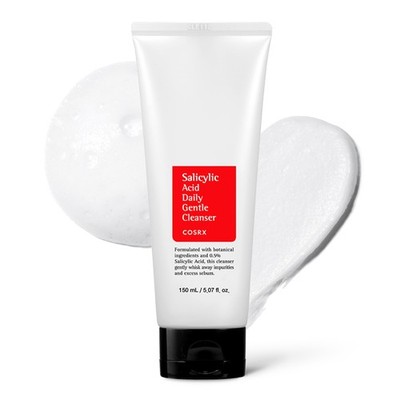 COSRX Salicylic Acid Daily Gentle Cleanser, 0,5% 150 ml (1er Pack), Weiß 