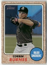 2017 TOPPS HERITAGE MINOR LEAGUE #184 CORBIN BURNES BILOXI SHUCKERS