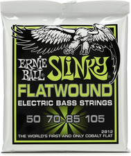Regular Slinky Flatwound Bass Guitar Strings, 50-105 Gauge P02812 