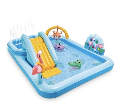 Intex 96'' X 78'' X 28'' Inflatable Jungle Adventure Play Center Spray Kiddie Pool