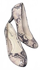 LifeStride Women's Parigi Animal Snake Print Almond Toe Pumps Heels US 9N Narrow