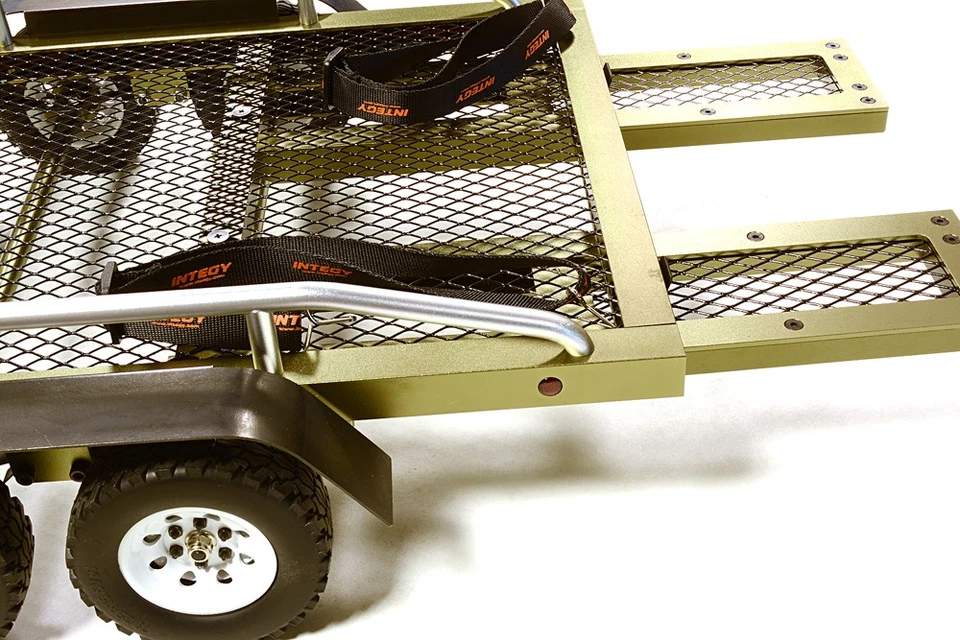 Machined Alloy Flatbed Dual Axle Car Trailer Kit for 1/10 Scale RC 580x320x110mm - Image 3 of 4