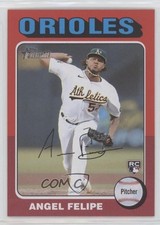 2024 Heritage Rookies Red Border Angel Felipe (White Above Card Number) 0nr3