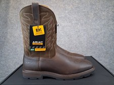 Ariat Groundbreaker Mens Work Boot, Size 12 EE Wide- Brown 10020059 Square Toe