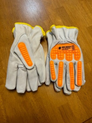 MCR (2PAIR) 36136HP Goatskin Leather Lined Gloves Impact Protection Cutpro SZ XL
