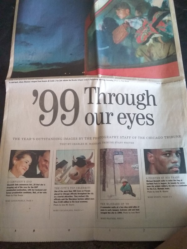 CHICAGO TRIBUNE NEWSPAPER SPECIAL SECTION " 99 THROUGH OUR AGE" DEC 30   1999