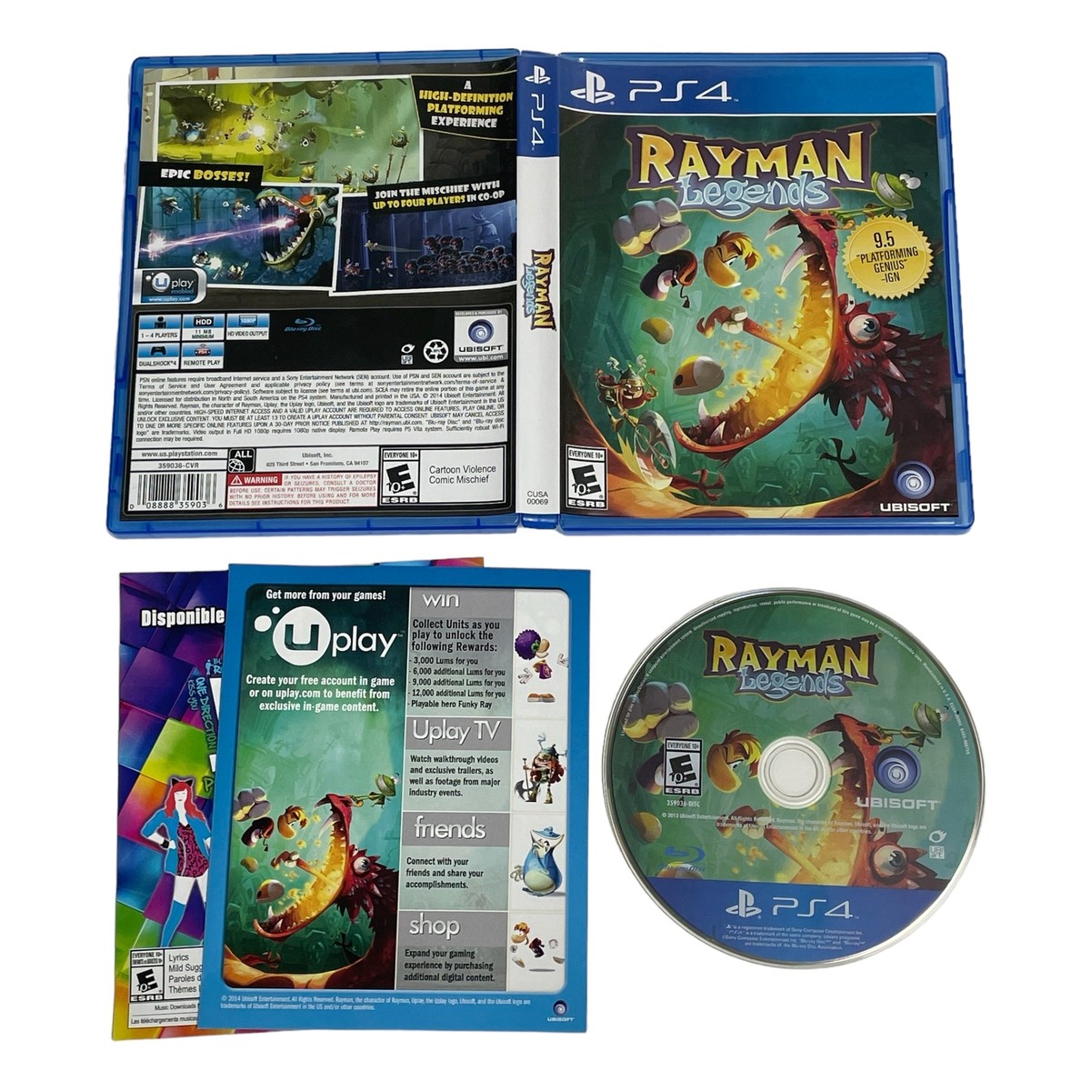 Rayman Legends Sony Playstation PS4 Video Game