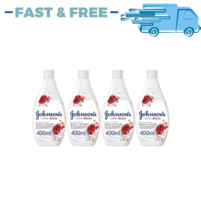 4x Johnson's Body Lotion Vita-Rich Brightening With Pomegranate Flower 400ml