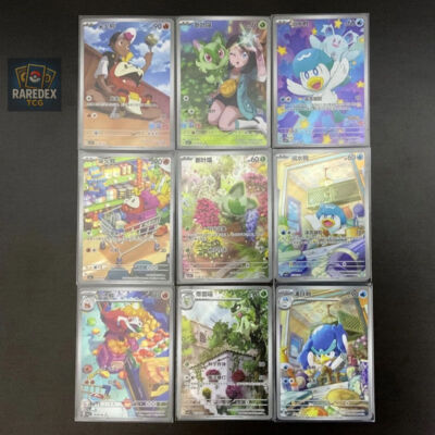2025 Pokémon TCG S-Chinese Sprigatito+Fuecoco+Quaxly 9-Card Full Art Combo Set