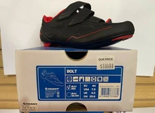 GIANT BOLT MENS CYCLING SHOE NEW BLACK/RED SIZE 7.5