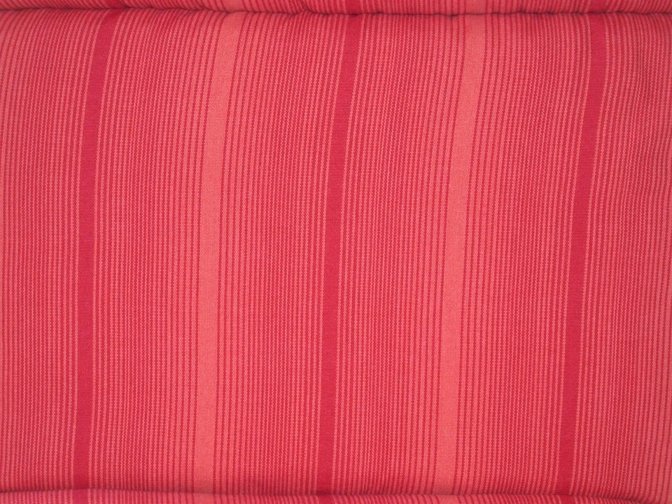 Cojín para silla de patio 100 % acrílico ~ rayas rojas coral graduadas 21,5 x 44 x 4 NUEVO Foto 2 de 4