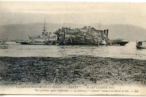 Carte Postale Ancienne Toulon, Catastrophe Du Liberté, Cliché N°1, Années 1900