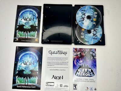 Aion (PC DVD-Rom, 2009, 2-Discs) Steelbook Edition Complete with Game manual CIB