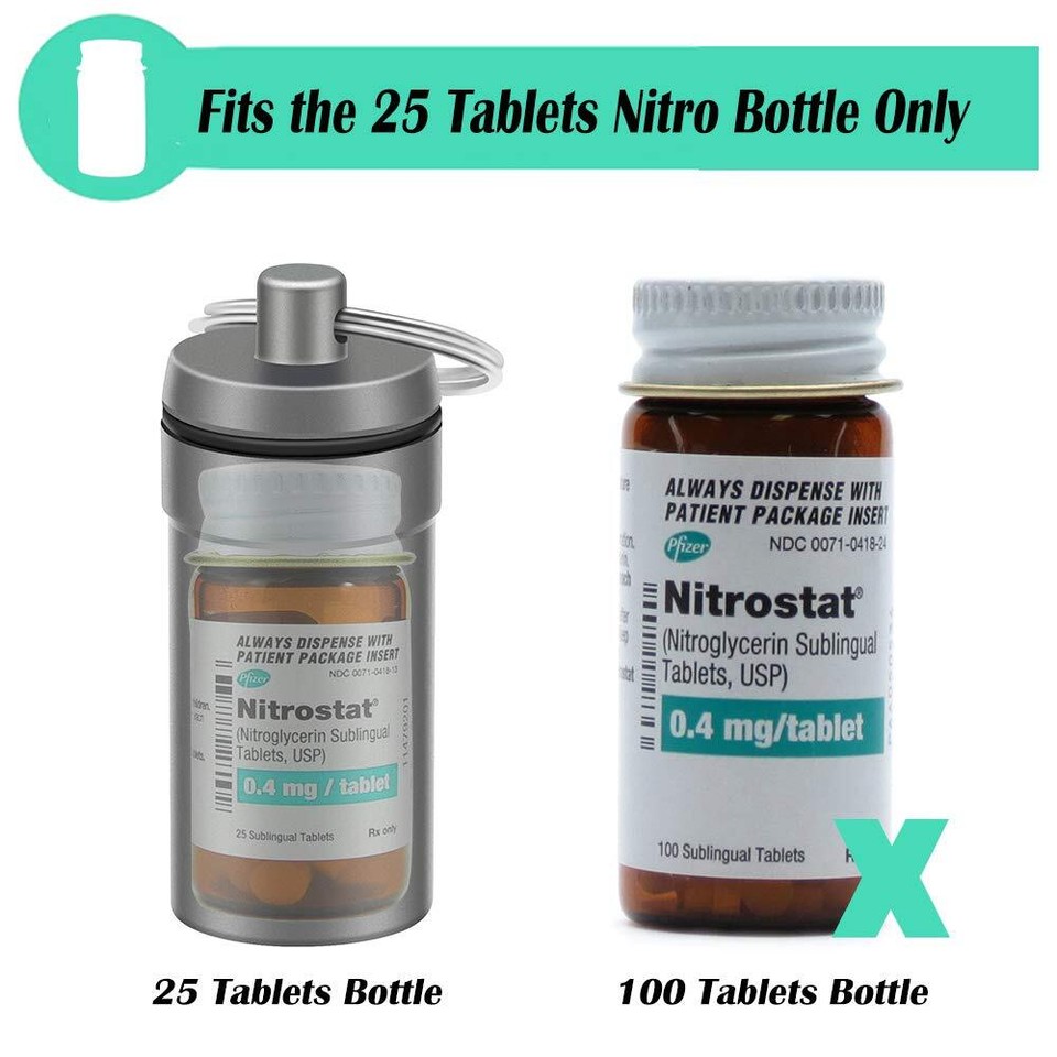 Waterproof Aluminum Pill Fob Container Nitro Bottle Holder